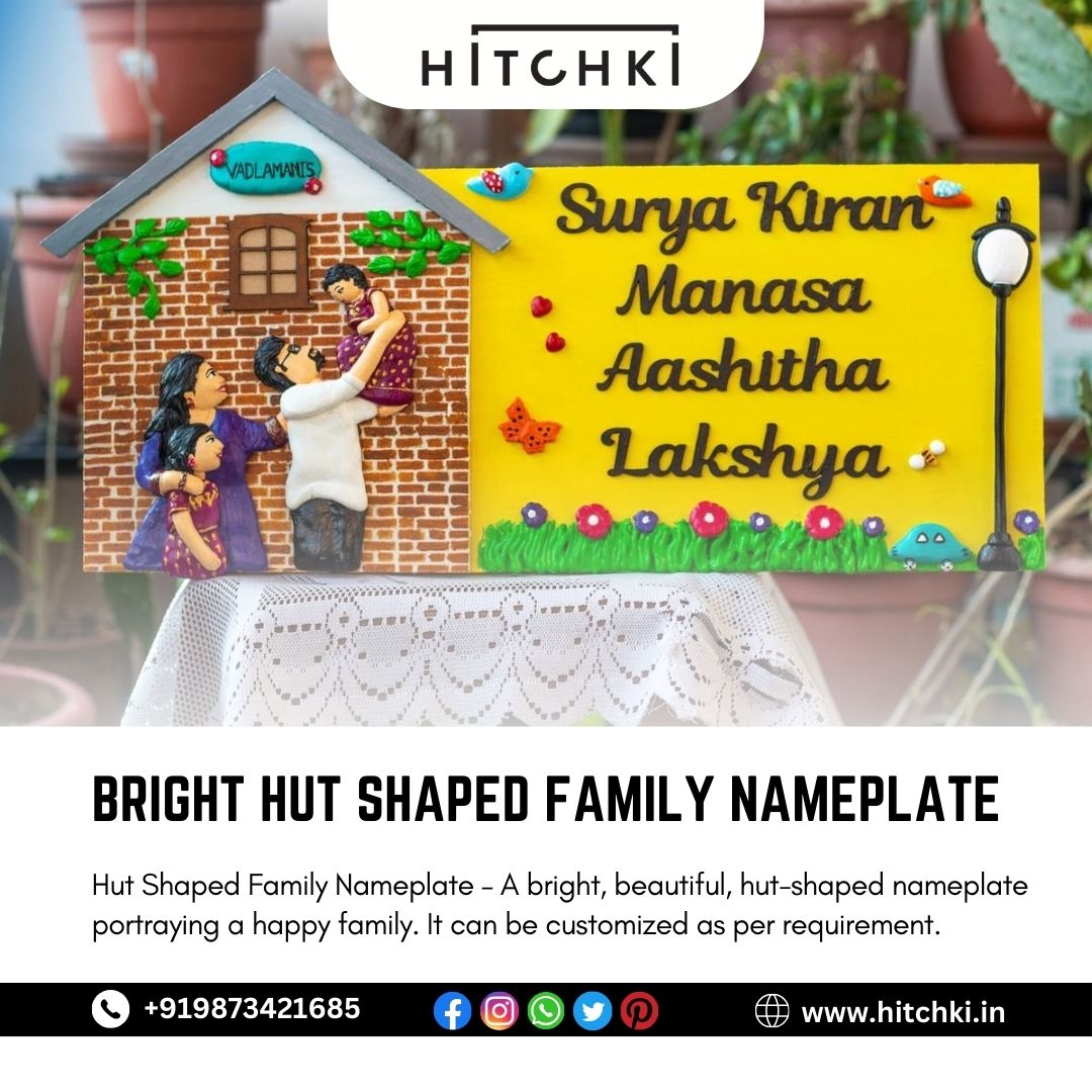 Hut Shaped Family Nameplate