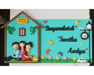 Hut shaped family nameplate