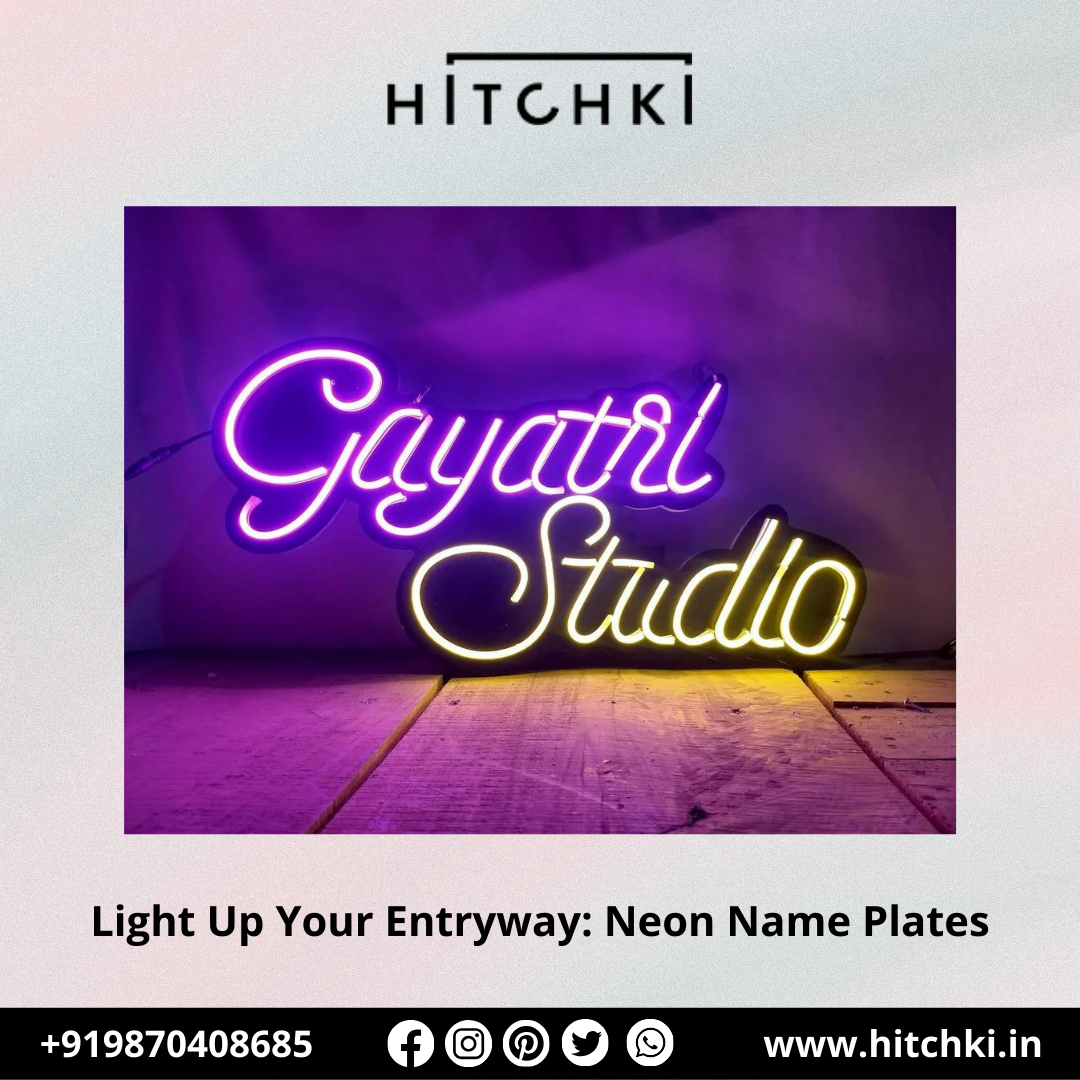 Illuminate Your Entrance Beautiful Neon Name Plates for a Vibrant Welcome