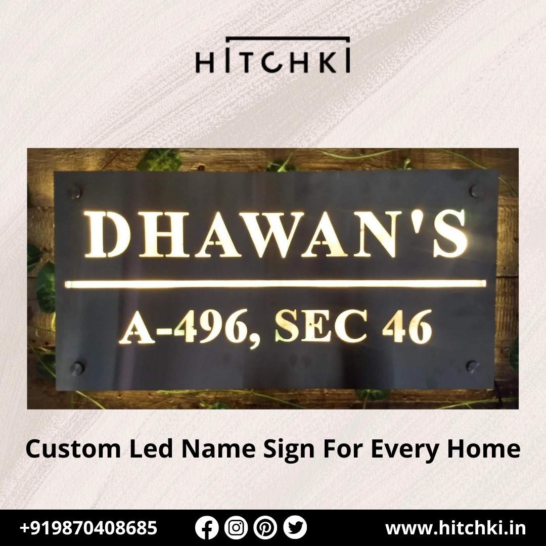 Illuminate Your Entrance with a Custom LED Name Sign