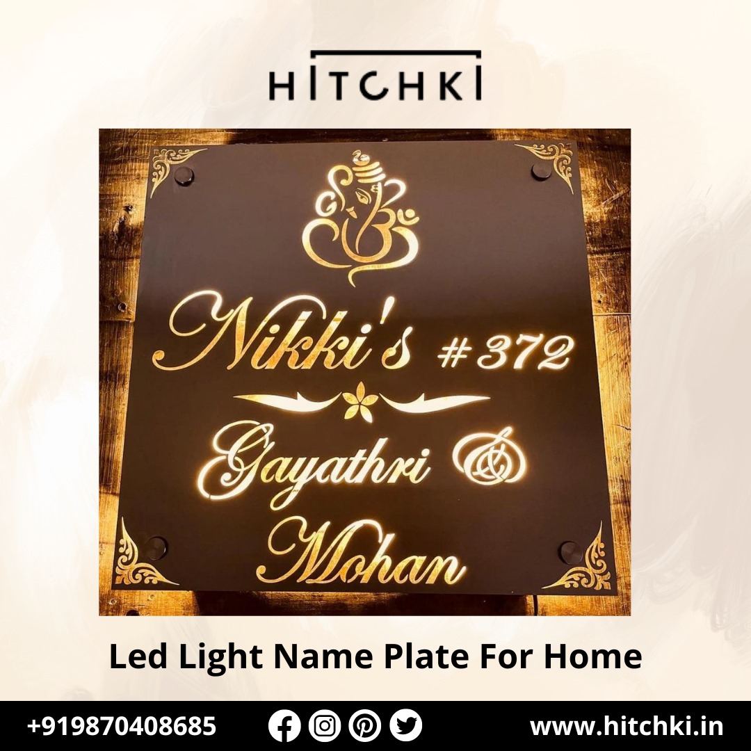 Illuminate Your Home Beautiful LED Light Name Plates