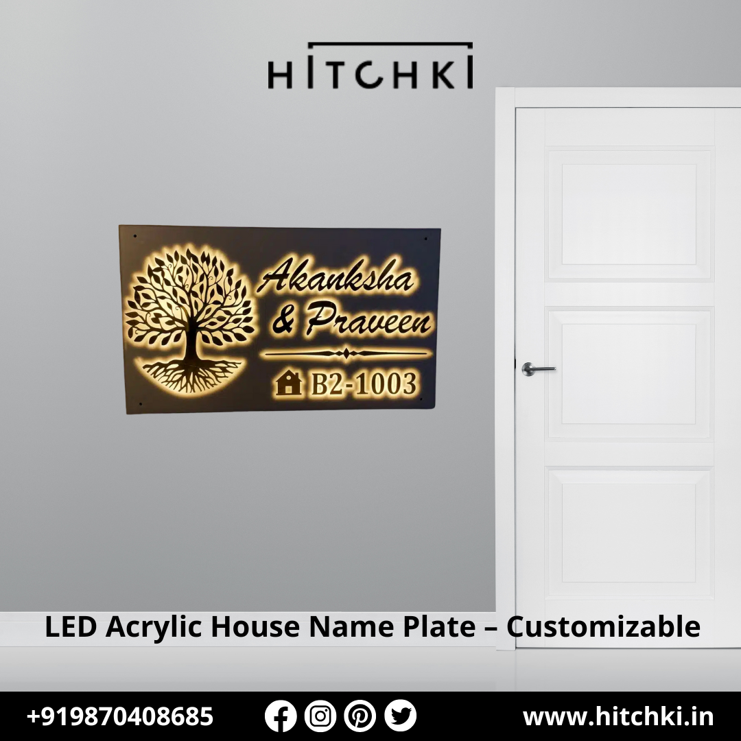 Illuminate Your Home with a Stunning Custom LED Acrylic Name Plate