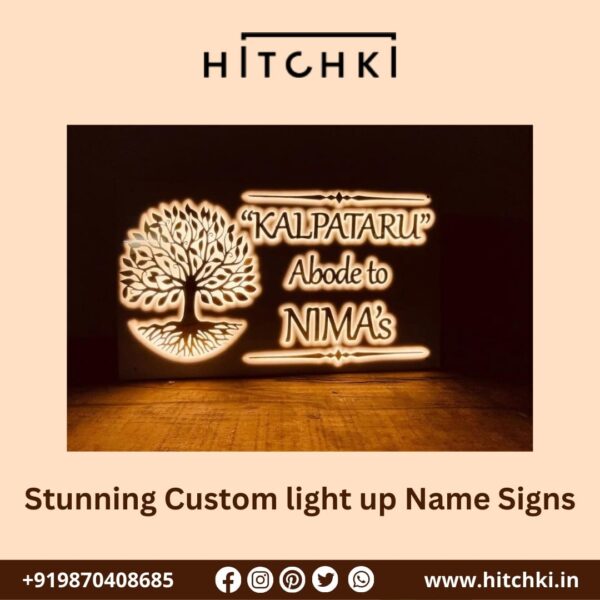 Illuminate Your Space Custom Light Up Name Signs for Personalized Elegance
