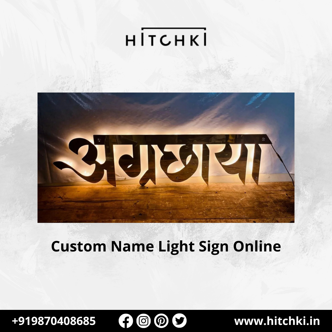 Illuminate Your Space with Unique Personalized Name Light Signs from Hitchki