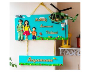 Indian Airforce Themed Family Nameplate 2