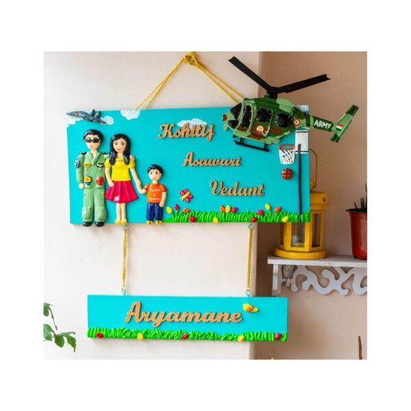 Indian Airforce Themed Family Nameplate 2