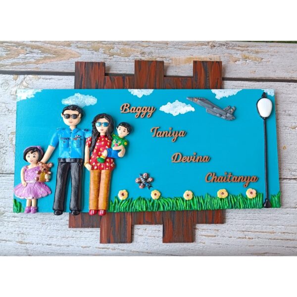 Indian Airforce Themed Family Nameplate 5