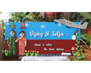 Indian Airforce and Military Nursing Services themed nameplate