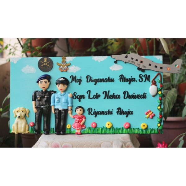 Indian Army And Indian Airforce Themed Nameplate