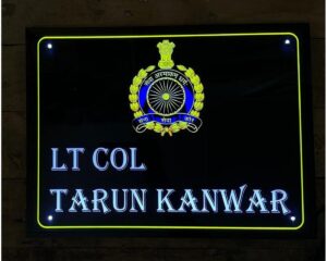 Indian Army LED Acrylic Name Plate waterproof