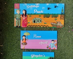 Indian Army Themed Big Hanging Family Nameplate