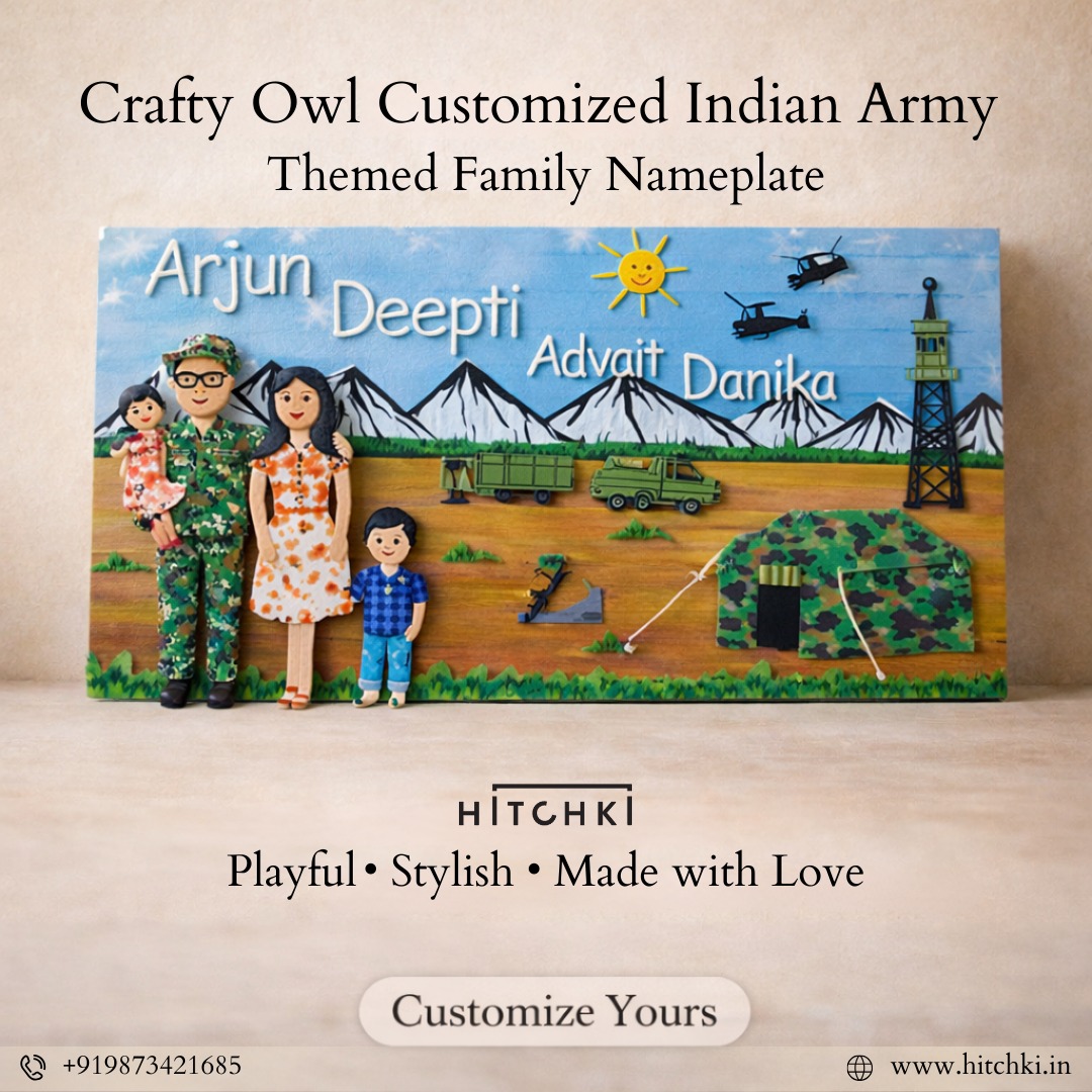 Indian Army Themed Nameplate Hitchki