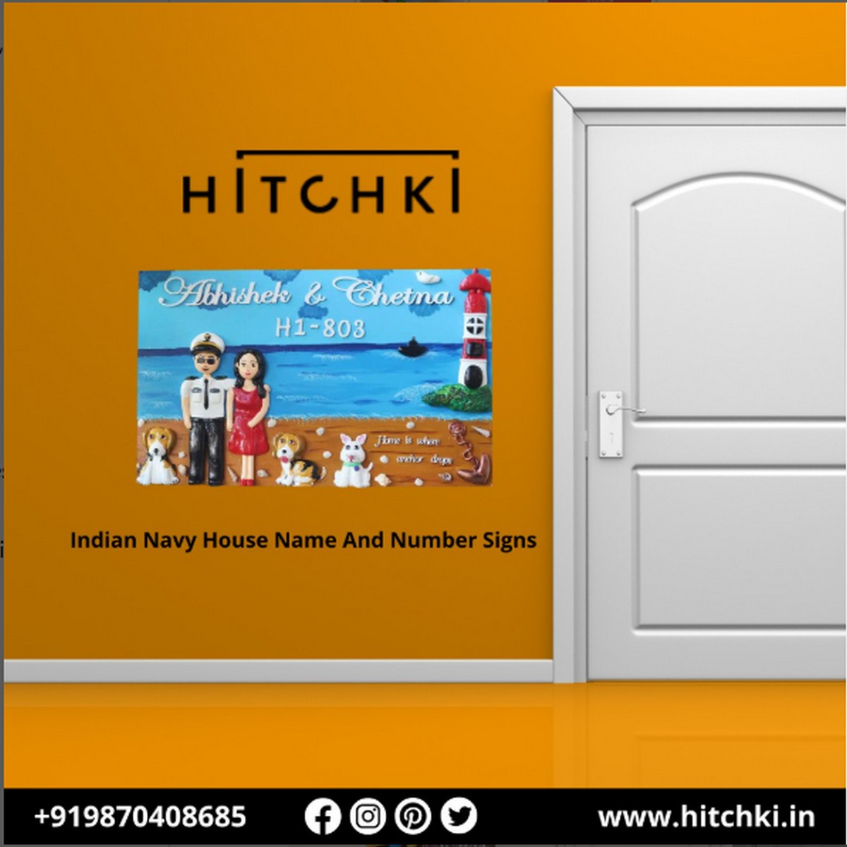 Indian Navy Themed Nameplate