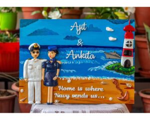 Indian Navy and Air Hostess Themed Nameplate 1