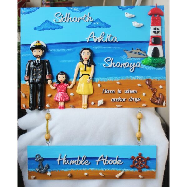 Indian Navy themed family nameplate1