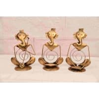 Retro Style Iron Made Musician 3 Statues for Table