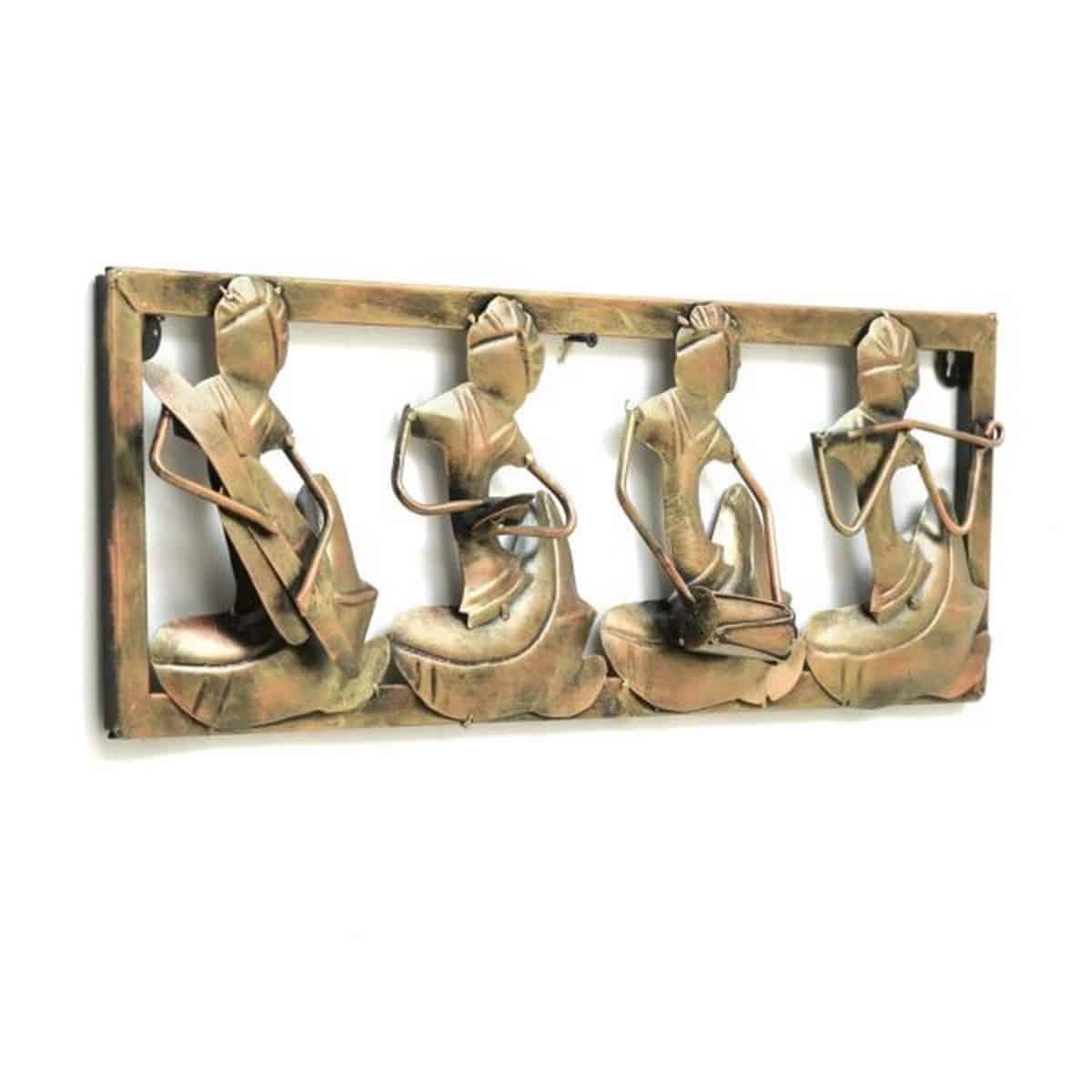 Frame of Iron Made Musician Statues for Wall Decoration  
