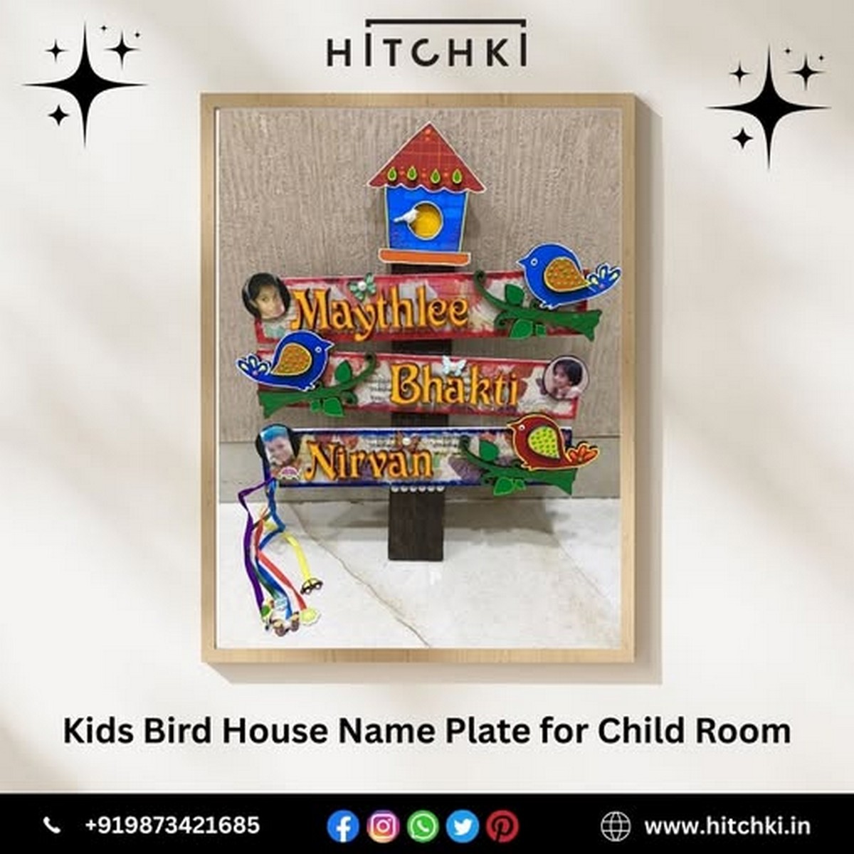 Kids Bird House Nameplate