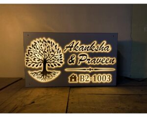 LED Acrylci House Name Plate customizable