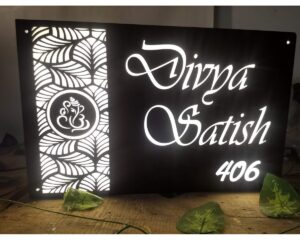 LED Acrylic Home Name Plate waterproof