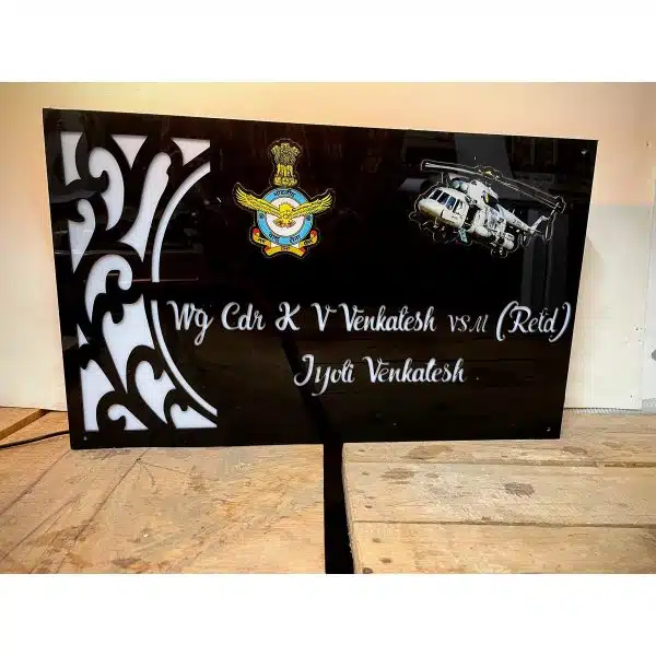 LED Air force Acrylic Name Plate latest design 2