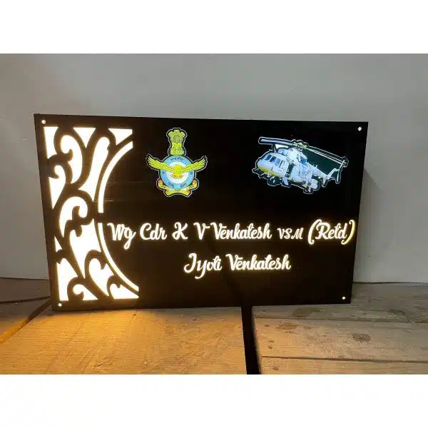 LED Air force Acrylic Name Plate latest design 3