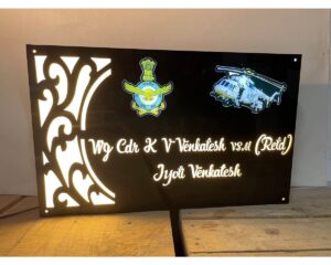 LED Air force Acrylic Name Plate latest design