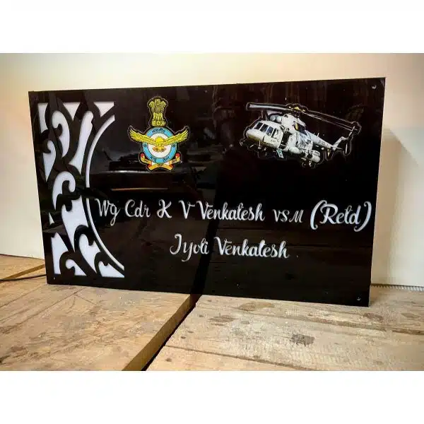 LED Air force Acrylic Name Plate latest design 5