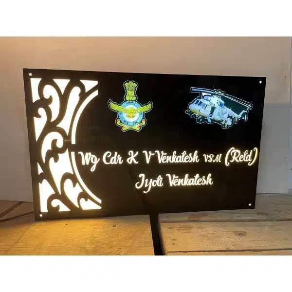 LED Air force Acrylic Name Plate latest design