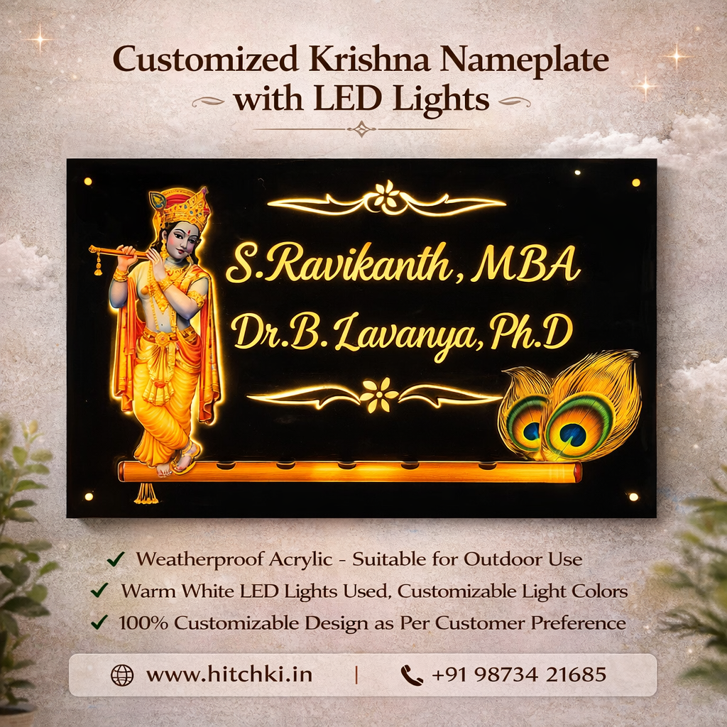 LED Light Nmaeplates Hitchki