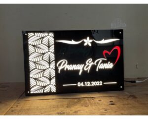 LED Waterproof Acrylic Home Name Plate