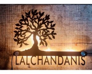 Lalchandanis Metal LED House Name Plate