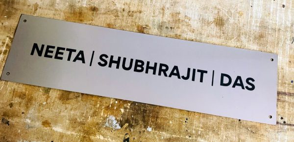 Laser Engraved Stainless Steel Home Name Plate 2