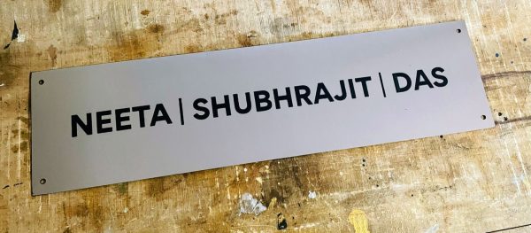 Laser Engraved Stainless Steel Home Name Plate 3