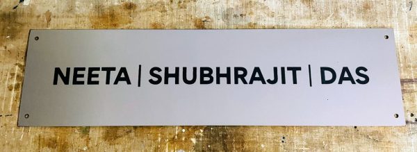 Laser Engraved Stainless Steel Home Name Plate