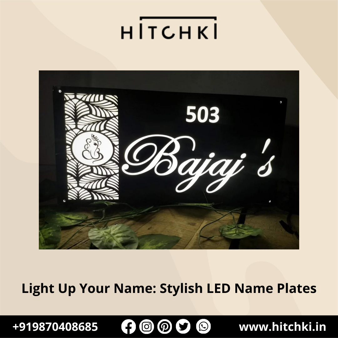 Light Up Your Name Stylish Beautiful LED Name Plates