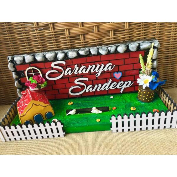 Little Garden Wooden nameplate for FlatHome 2