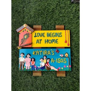 Love begins at home home nameplate