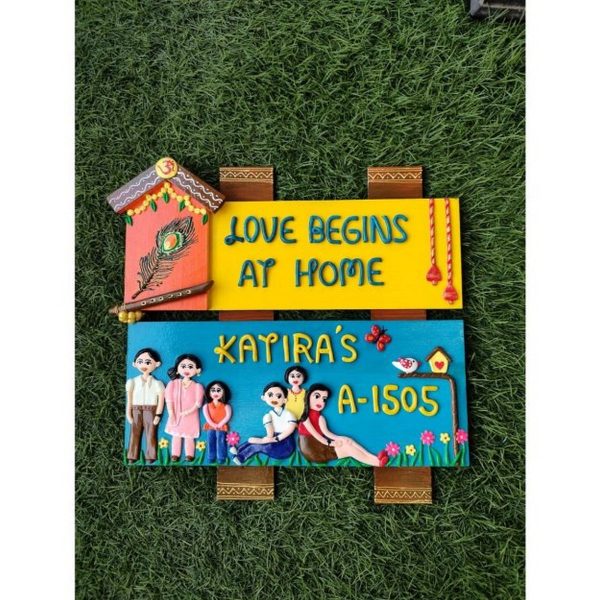 Love begins at home home nameplate