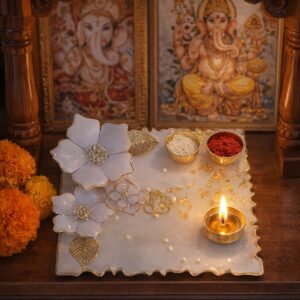Luxury Pooja Thali with Ganesha Design 2 2