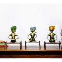 Set 4 Lady Farmer Statue for Table Top Decor
