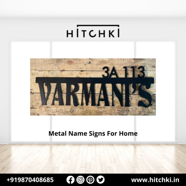 Make a Lasting Impression with Custom Metal Name Signs for Your Home's Entrance from Hitchki