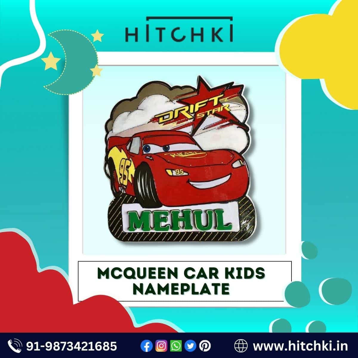 McQueen Kids Car Nameplate For New Generation