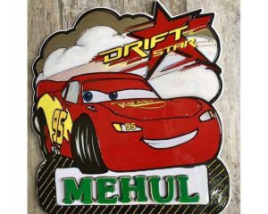 Mcqueen Car Kids Name Plate