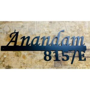 Metal Customizable Laser Cut Home Name Plate tn