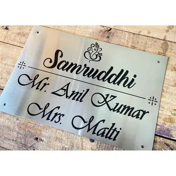 Metal Engraved House Name Plate Stainless Steel 304 3