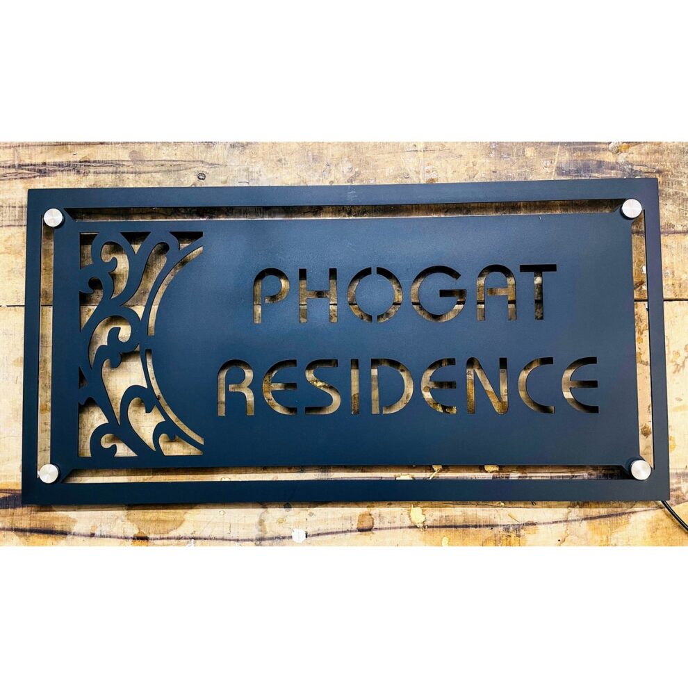 Metal House Led Name Plate Customizable For Home 2989