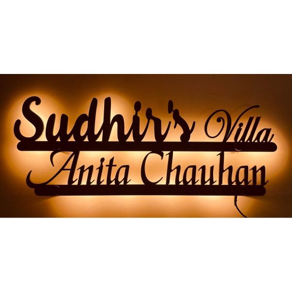 Metal LED Waterproof Custom Design House Name Plate 3
