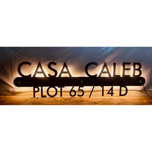 Metal LED Waterproof Home Name Plate