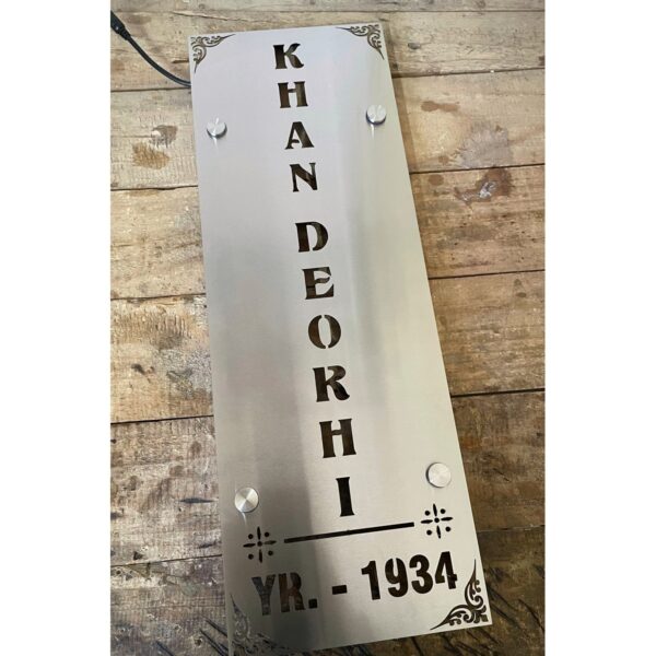 Metal Led Waterproof Name Plate - SS 304 3